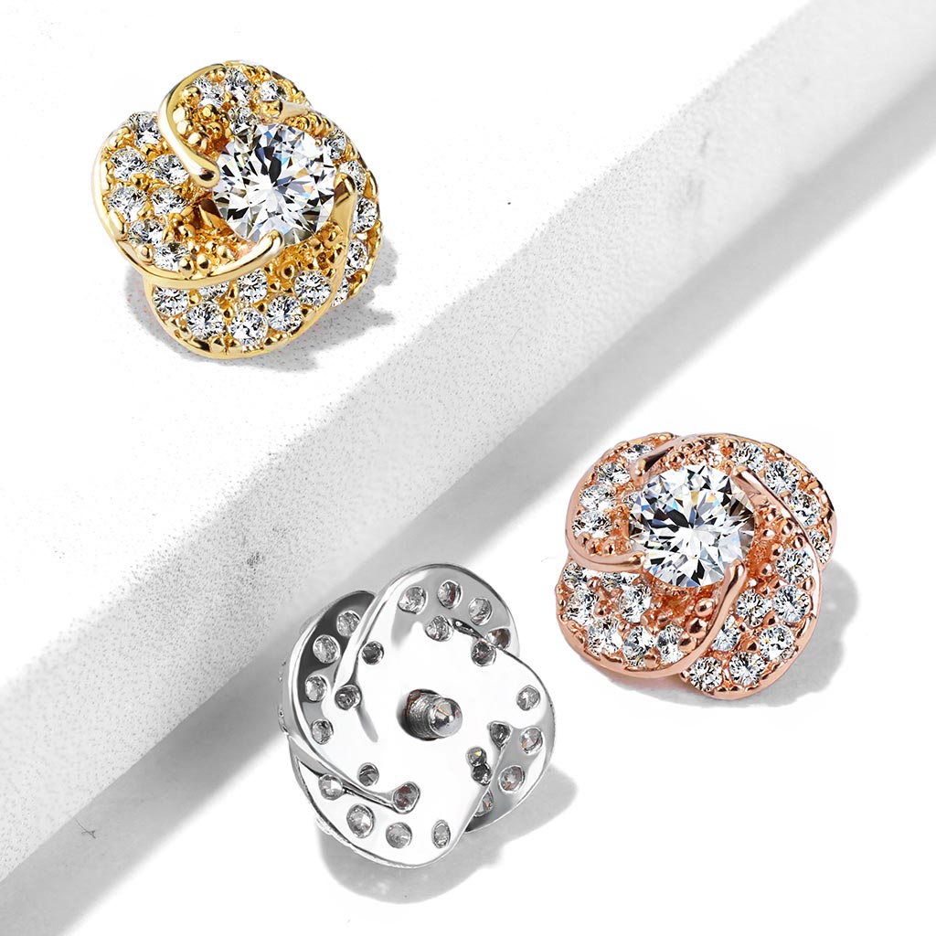 złoty kolczyk microdermal – Gold Piercing