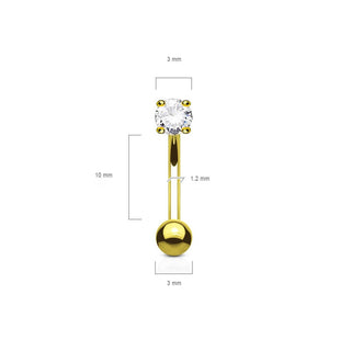 Or 14kt Sourcil Zircone