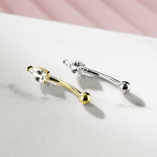 Or 14kt Sourcil Larme Zircone