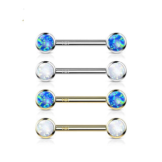 14 Karat Gold Nippelpiercing Kugel Zirkonia Gelbgold Weißgold Push-In