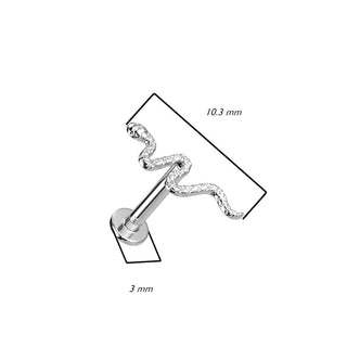 Oro 14 kt Labret Serpente  Push-In