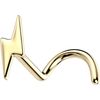 Oro 14 kt Screw Nasale Saetta