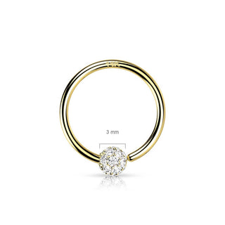 14 Karat Gold Ring Zirkonia Gelbgold Weißgold Biegbar