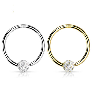 14 Karat Gold Ring Zirkonia Gelbgold Weißgold Biegbar