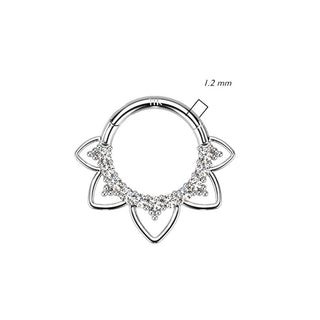 14 Karat Gold Ring Herz Zirkonia Opal Gelbgold Weißgold Clicker