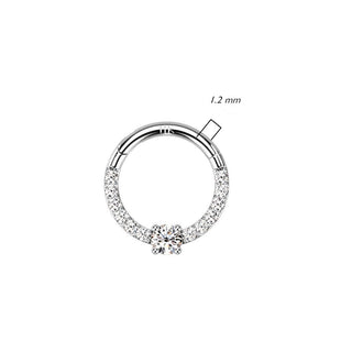 14 Karat Gold Ring Zirkonia Quadrat Gelbgold Weißgold Clicker