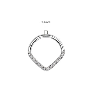 14 Karat Gold Ring Zirkonia Gelbgold Weißgold Clicker