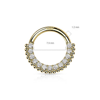 14 Karat Gold Ring Zirkonia Gelbgold Weißgold Clicker