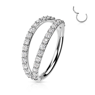 Or 14kt Anneau Zircone Cliqueur