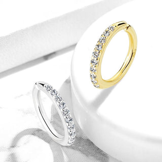 14 Karat Gold Ring Zirkonia Biegbar