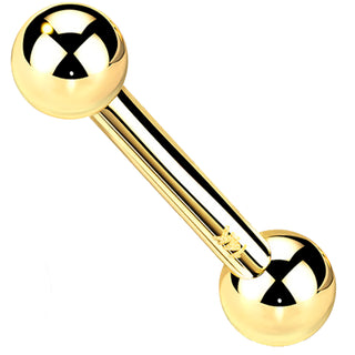 Oro 14 kt Barbell Sfera  Push-In