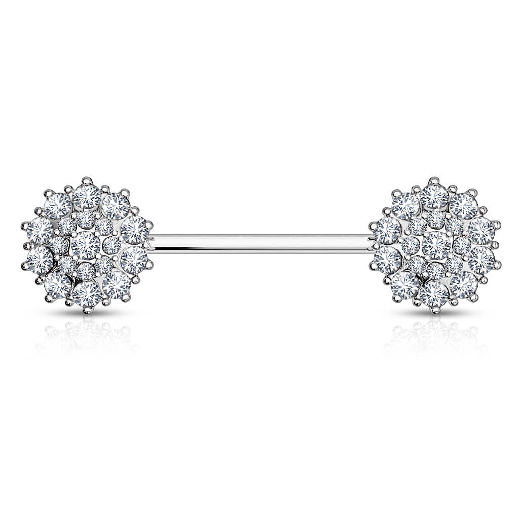 Diamond stud hot sale nipple barbells