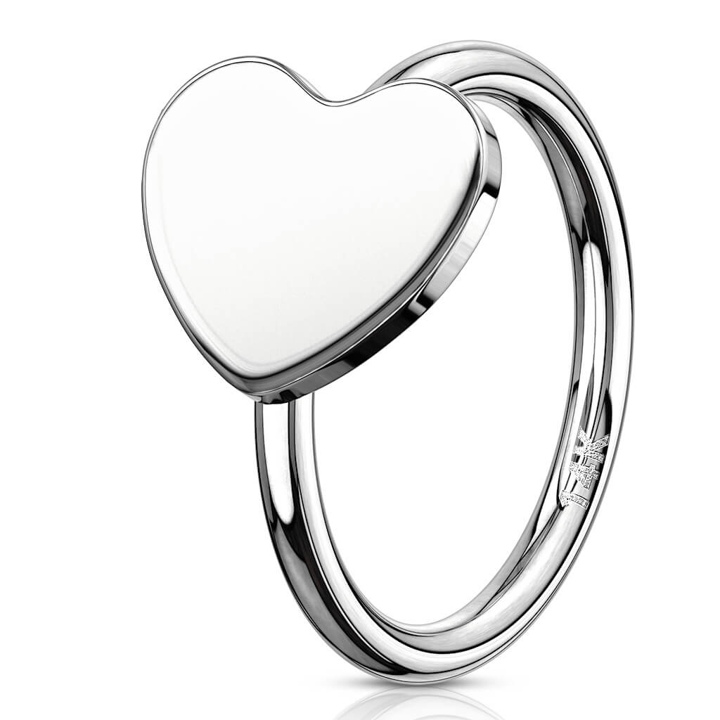 Solid Gold 14 Carat Ring Heart Bendable
