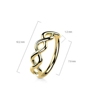 14 Karat Gold Ring Unendlichkeit Clicker