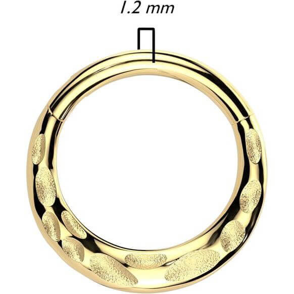 14 Karat Gold Ring eingraviert Clicker