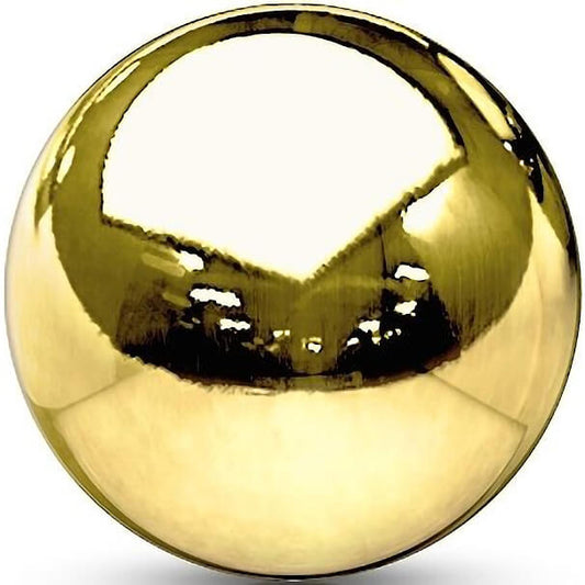 Solid Gold 14 Carat Top ball yellow gold white gold