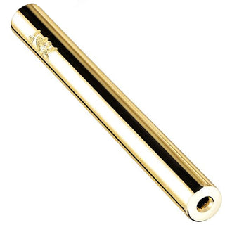 Oro 14kt Barra Recta Push In Push In