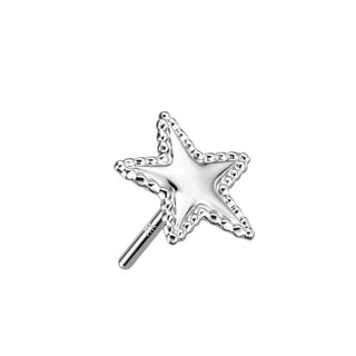 Solid Gold 14 Carat Top Star Push-In