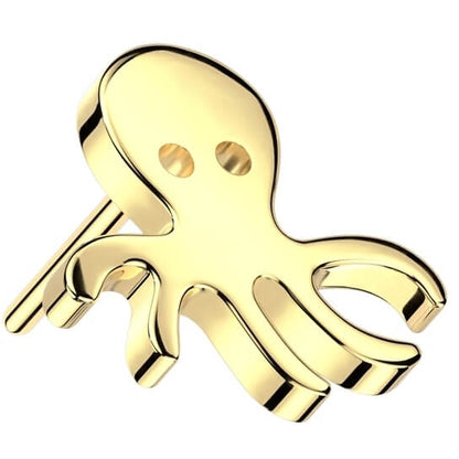 14 Karat Gold Oktopus Push-In