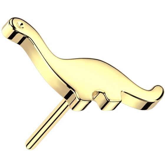 Solid Gold 14 Carat top dinosaur Push-In