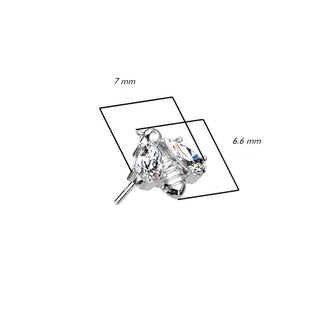 Or 14kt Embout Embout Abeille Zircone Enfoncer