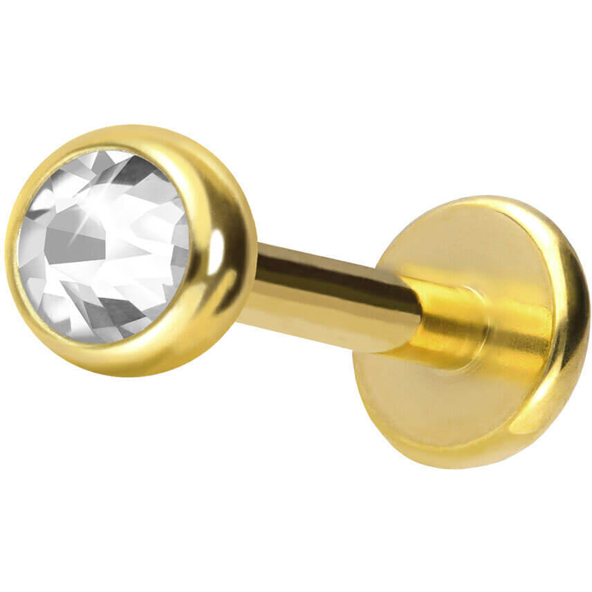 Solid Gold 18 Carat Labret Ball Diamond