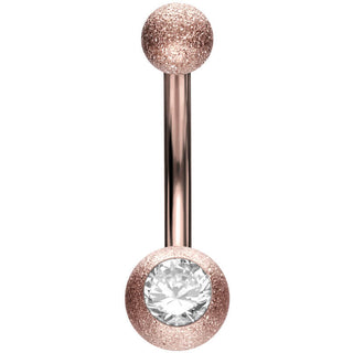 Oro 18kt Piercing ombligo Bola con diamante