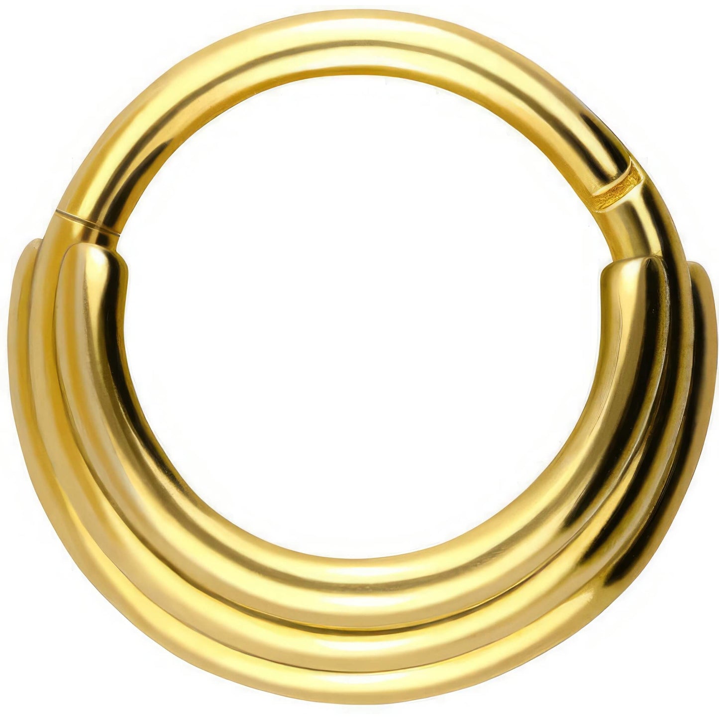 Oro 18 kt Anello Piercing Triplo anello Clicker