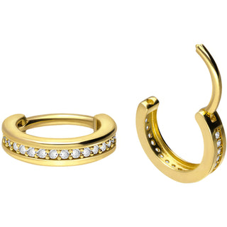 18 Karat Gold Ring Zirkonia Clicker