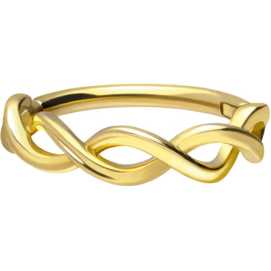 Solid Gold 18 Carat Ring Twist Clicker