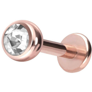 Oro 18kt Bola de circonita Labret