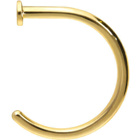 18ct Yellow Gold Faux Nose Ring with Screw Back Nose Stud set with one