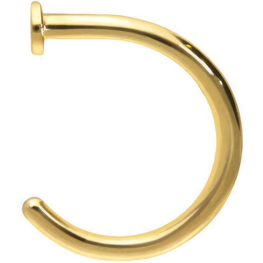 Solid Gold 18 Carat Nose Hoop Half Hoop Ring