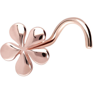 Solid Gold 18 Carat Nose Screw Flower