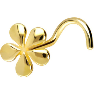 Solid Gold 18 Carat Nose Screw Flower