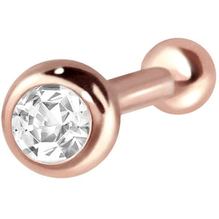 Solid Gold 18 Carat Nose Stud Ball Zirconia