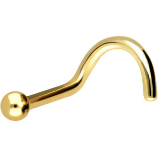 Solid Gold 18 Carat Nose Screw Ball