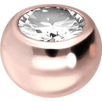 Or 18kt Embout Rond Zircone