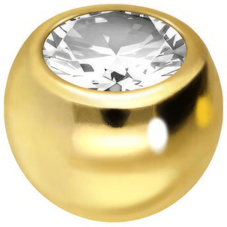 Solid Gold 18 Carat Round Zirconia