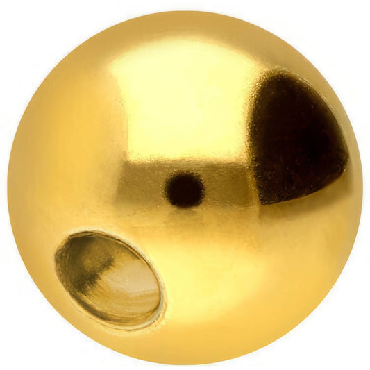 Solid Gold 18 Carat Ball Captive Bead