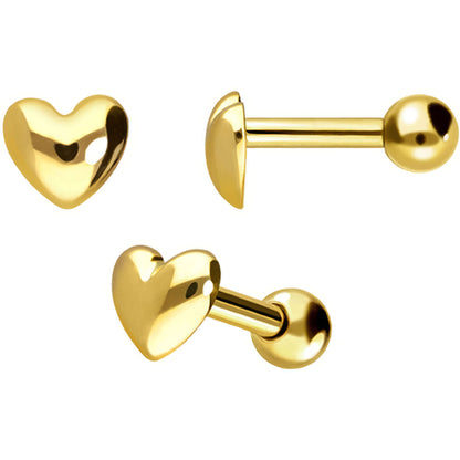Solid Gold 18 Carat Barbell Heart