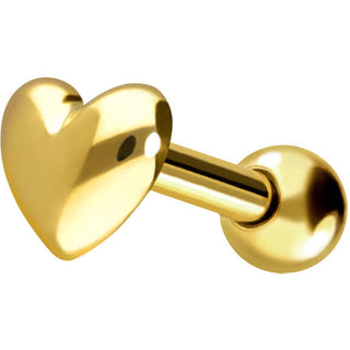 Solid Gold 18 Carat Barbell Heart